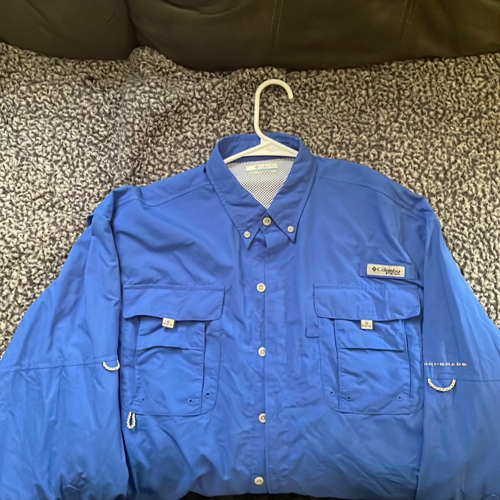 Blue Columbia long sleeved PFG